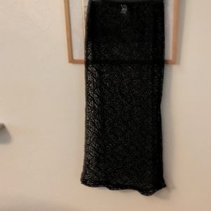 Pacific Beach Long Black Lace Beach Skirt with Side Slits Size M BUNDLE THIS